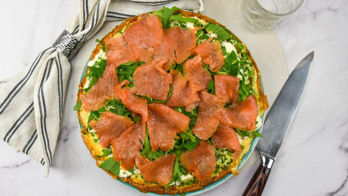 Frittata met asperges en zalm