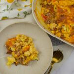 Bloemkool ovenschotel met cheddar en salsiccia