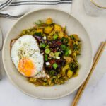 Japchae noedels met speklapjes