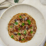 Risotto met venkelworstjes en guanciale