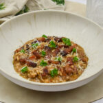 Risotto met venkelworstjes en guanciale Risotto met venkelworstjes en guanciale
