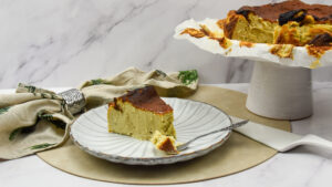 Baskische (burnt) pistache cheesecake