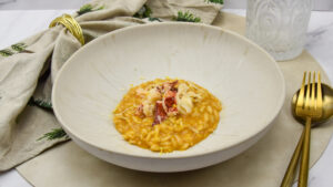 Risotto met kreeft, citroen en parmezaanse kaas