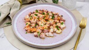 Spaanse octopus met paprikapoeder en goede olijfolie