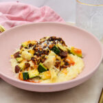 Risotto met chistorra, courgette en artisjokharten